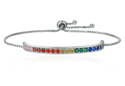 Silver Rainbow Bracelet