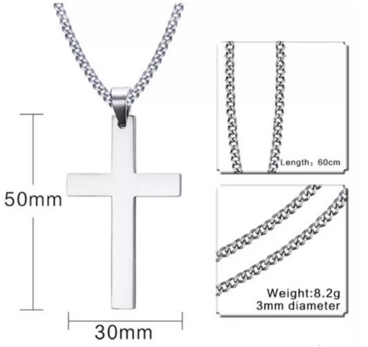 Silver Men Cross Pendant