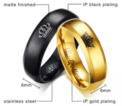 Steel Best Wedding Engagement Ring for Couple
