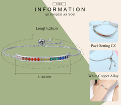 Silver Rainbow Bracelet