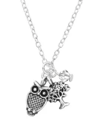 Silver Owl Tree Of Life Necklace