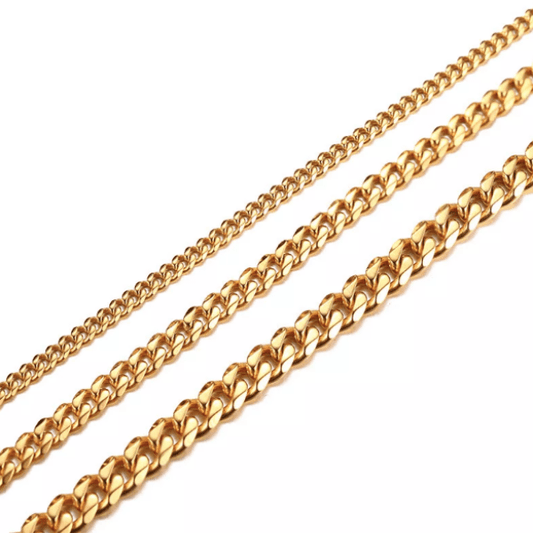 Stainless Steel Gold Men’s Cuban Chain necklaces