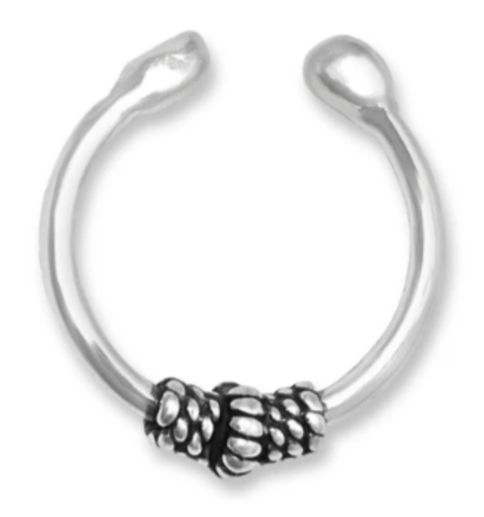 Sterling Silver Twisted Design Bali Ear Cuff
