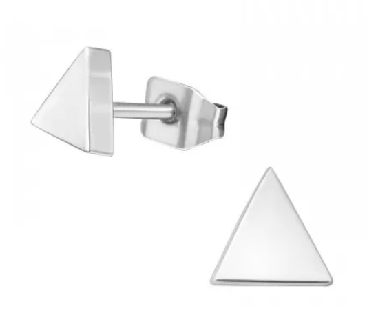 Titanium Triangle Stud Earrings