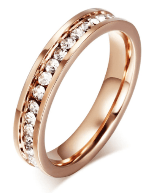 Rose Gold CZ Stones Wedding & engagement Ring for Women