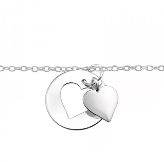 Silver Heart Anklet
