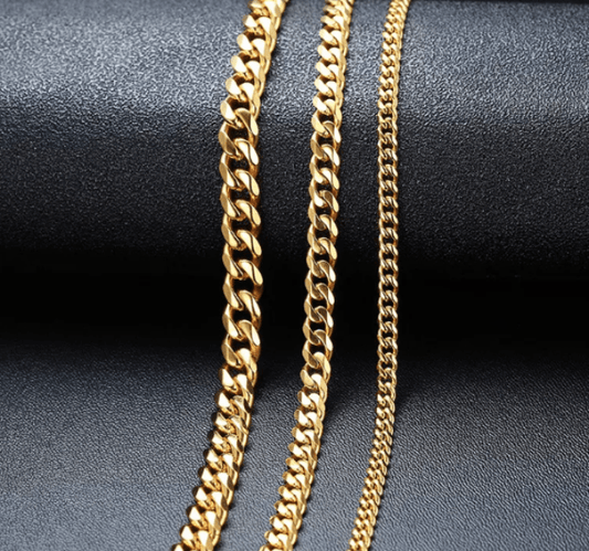 Stainless Steel Gold Men’s Cuban Chain necklaces