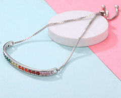Silver Rainbow Bracelet