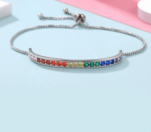 Silver Rainbow Bracelet