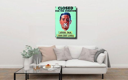 Loose Talk Quote Metal Tin Poster
