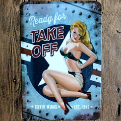 Ready For Take off Metal Tin Sign Poster