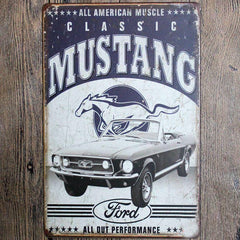 Mustang Metal Tin Sign Poster
