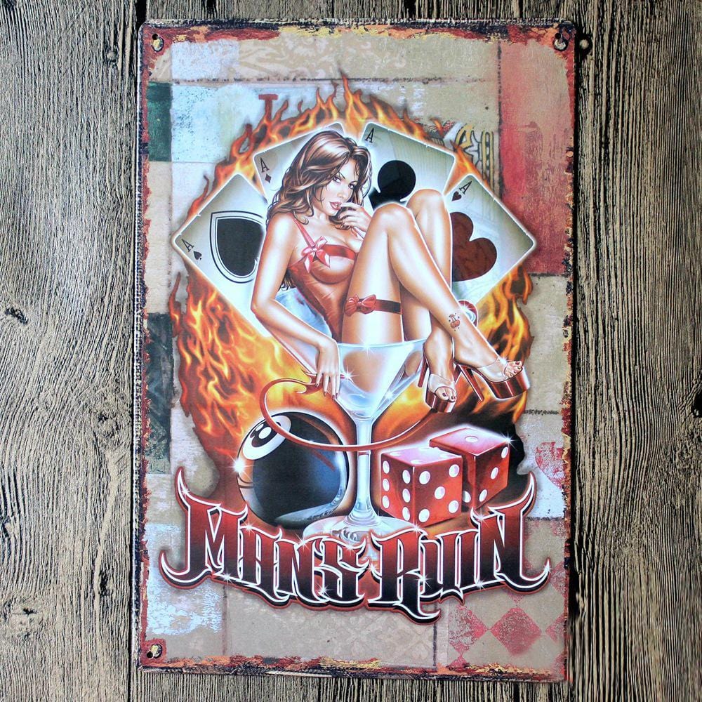 Man Run Collectables Tin Signs Poster