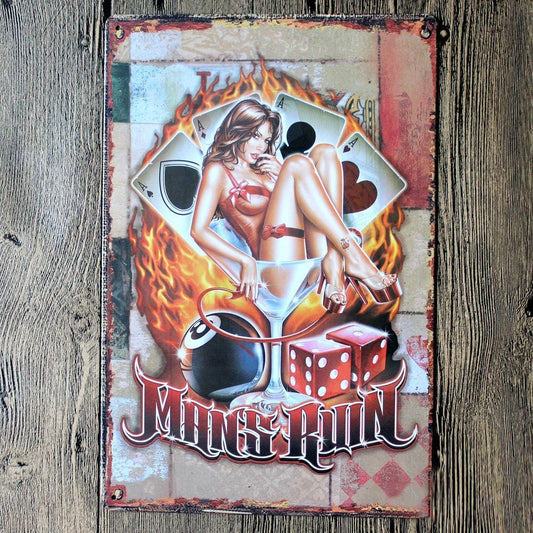 Man Run Collectables Tin Signs Poster