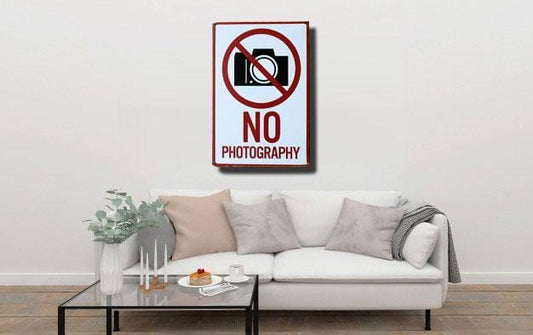 No Photography Allowed Sign Tin Poster