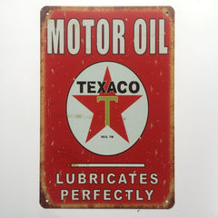Texaco Sign Motor Oil Tin Poster