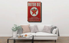 Texaco Sign Motor Oil Tin Poster