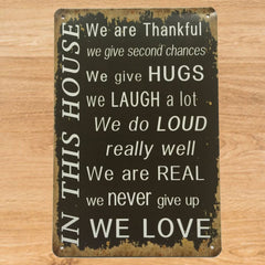 House Quote Signs Poster