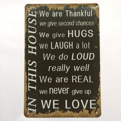 House Quote Signs Poster