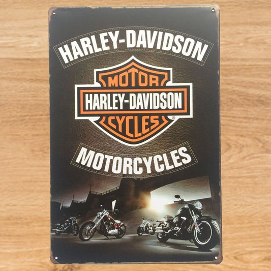 Harley Davidson Logo Motorcycles Metal Tin Poster