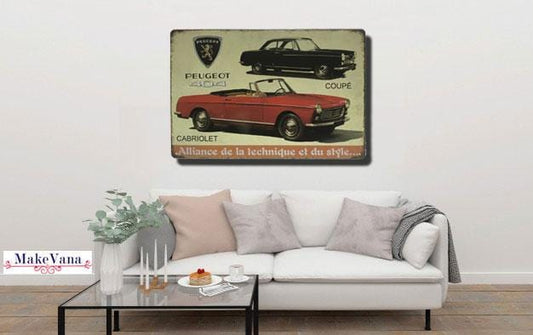 Peugeot vintage Metal Poster