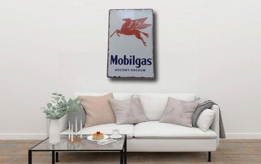 Mobilgas Tin Sign Poster