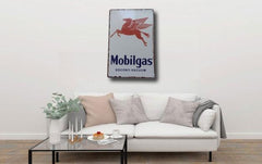 Mobilgas Tin Sign Poster