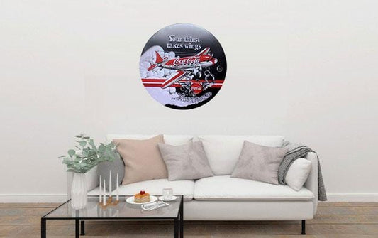 Your Thirst Takes Wings Round Embossed Metal Tin Sign Poster