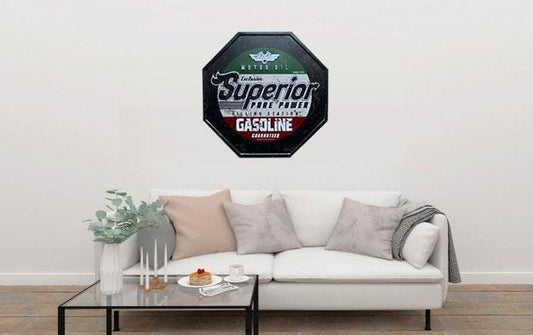 Superior Pure Power Octagon Metal Tin Sign Poster