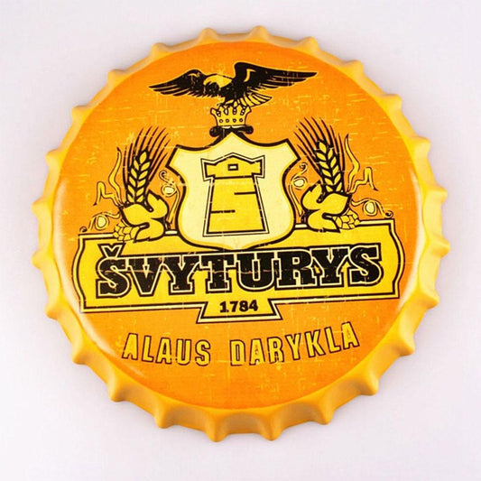 SVYTURYS Beer Cap Metal Tin Sign Poster