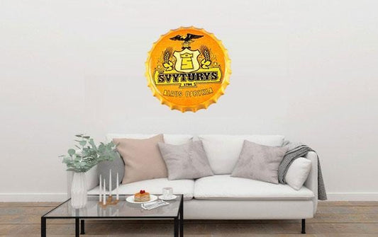 SVYTURYS Beer Cap Metal Tin Sign Poster
