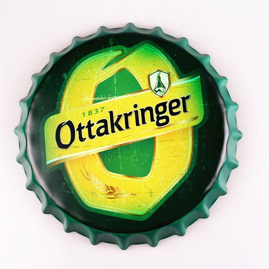 Ottakringer Beer Cap Metal Tin Sign Poster