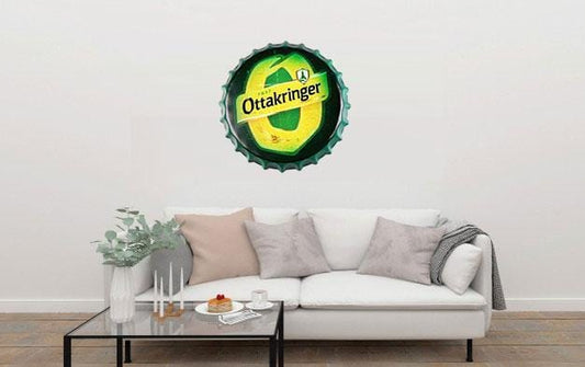 Ottakringer Beer Cap Metal Tin Sign Poster