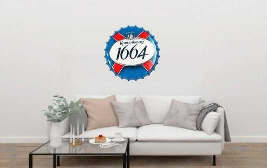Kronenburg 1664 Cap Metal Tin Sign Poster