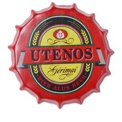 Utenos Beer Cap Metal Tin Sign Poster