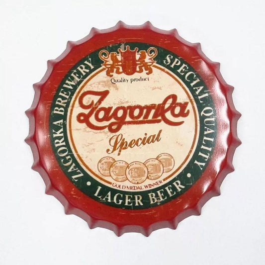 Lagonla Beer Cap Metal Tin Sign Poster