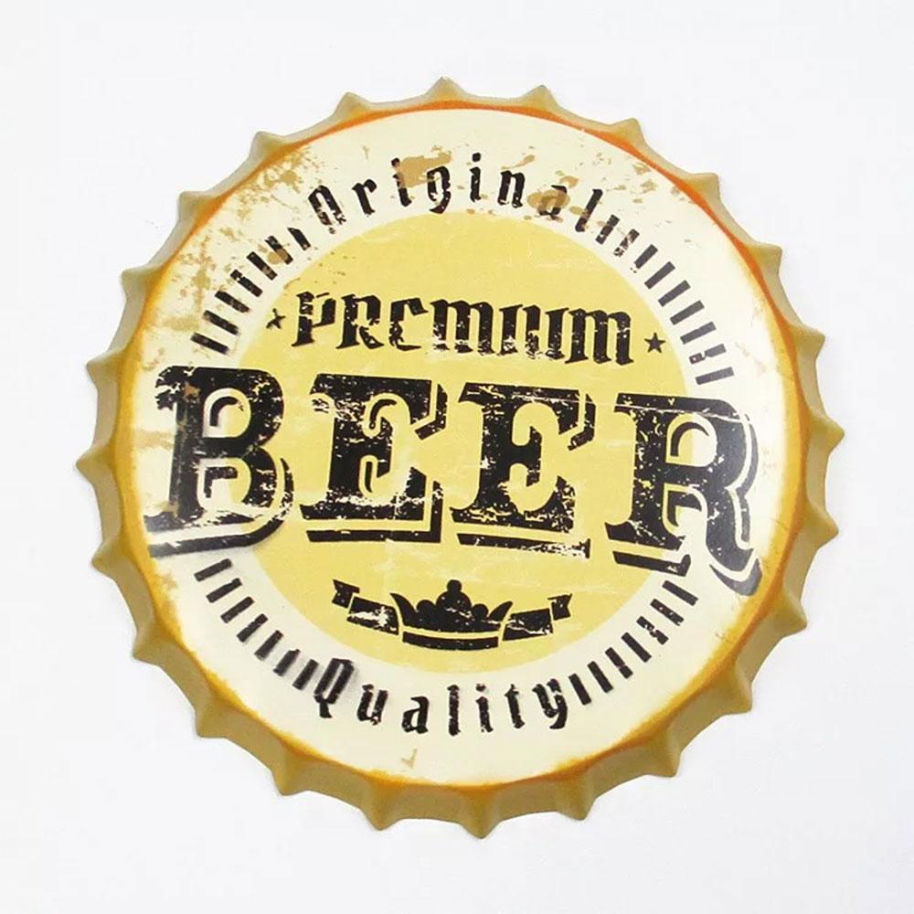 Premium Beer Cap Metal Tin Sign Poster
