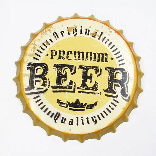 Premium Beer Cap Metal Tin Sign Poster