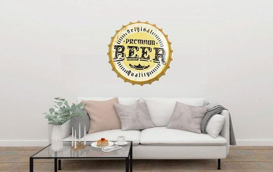 Premium Beer Cap Metal Tin Sign Poster