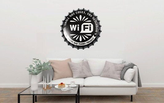 WI-FI Beer Cap Metal Tin Sign Poster