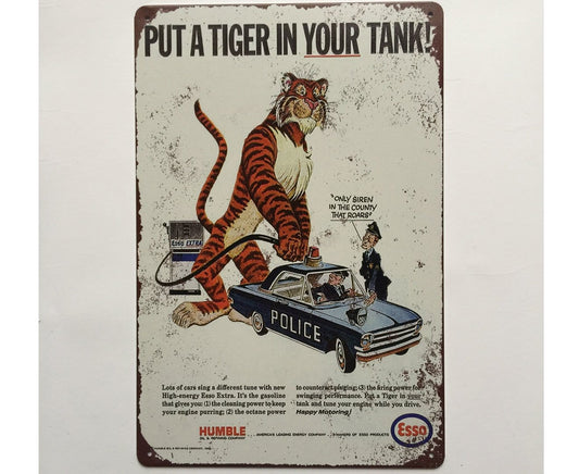 Put a Tiger in Your Tank, Metal Tin Poster
