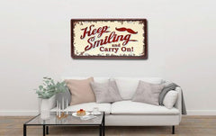 Keep Smiling and Carry on Tin Poster