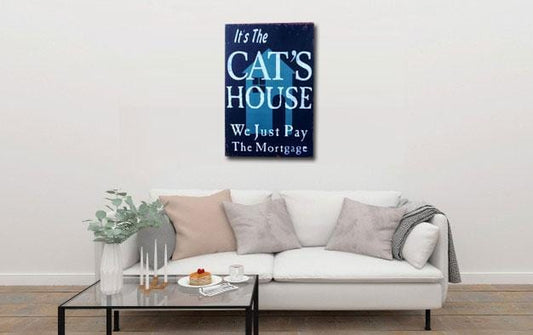 Its Dog's House- Funny Cat Poster