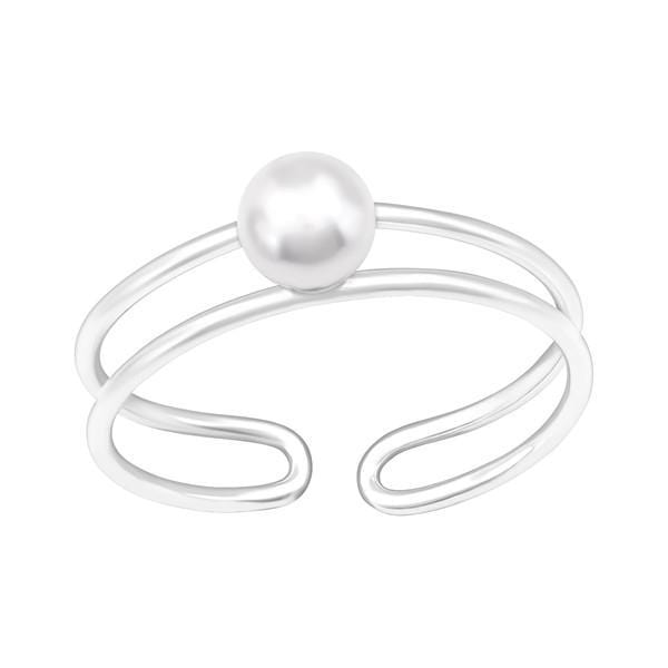 Silver Pearl Toe Ring