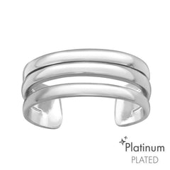 Silver Triple Layer Toe Ring