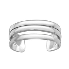 Silver Triple Layer Toe Ring