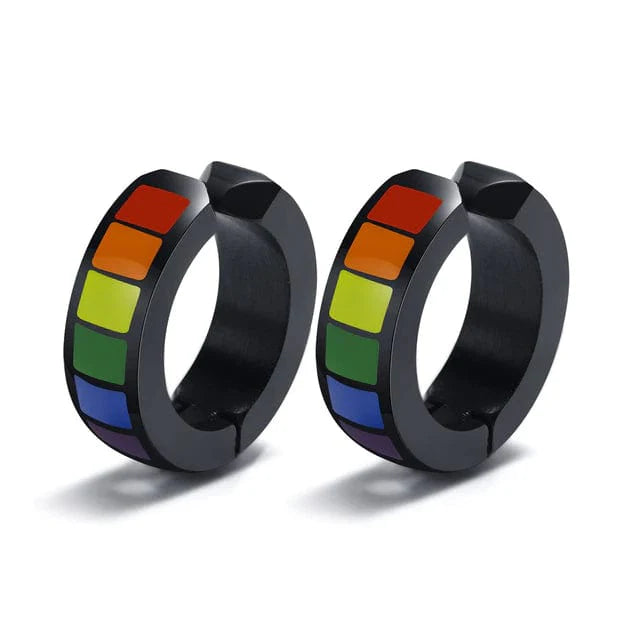 Rainbow Earrings for unpierced  Ears