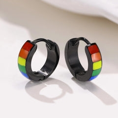 Rainbow Earrings for unpierced  Ears