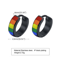 Rainbow Earrings for unpierced  Ears
