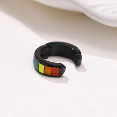 Rainbow Earrings for unpierced  Ears